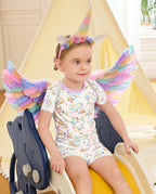 Unicorn Fireworks Short Two-Piece Pajama Set, unicorn fireworks bamboo short two piece pjs lifestyle 02