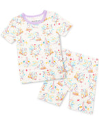 Unicorn Fireworks Short Two-Piece Pajama Set, unicorn fireworks short two piece pajama set main