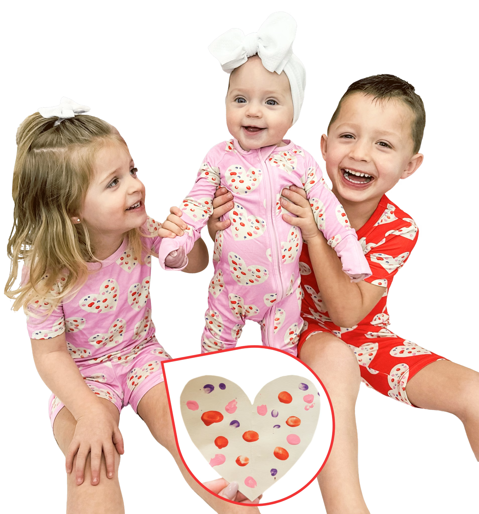 Children wearing their custom Babee Reshinee print