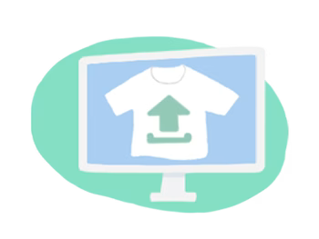 Uploading a custom drawing for personalized kidswear